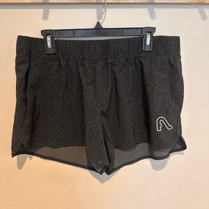 Stylish Black Speckled Athletic Shorts